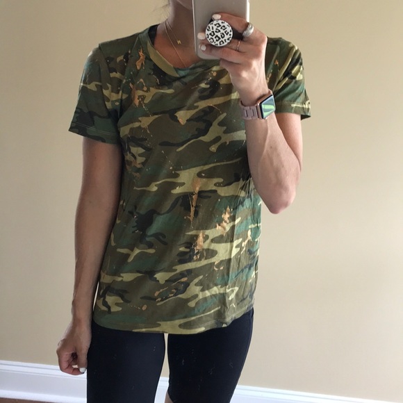 J. Crew Tops - Jcrew paint spattered camo tee